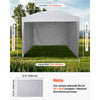 VEVOR Canopy Sidewalls, Fit for 10 x 10 ft Pop Up Canopy Tent, Tent Side Walls with Waterproof and Sunlight Protection Layer for Outdoor Event Tents, Vendor Booths, Camping (3 Sidewalls Only, White)