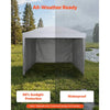 VEVOR Canopy Sidewalls, Fit for 10 x 10 ft Pop Up Canopy Tent, Tent Side Walls with Waterproof and Sunlight Protection Layer for Outdoor Event Tents, Vendor Booths, Camping (3 Sidewalls Only, White)
