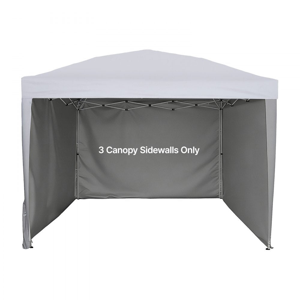 VEVOR Canopy Sidewalls, Fit for 10 x 10 ft Pop Up Canopy Tent, Tent Side Walls with Waterproof and Sunlight Protection Layer for Outdoor Event Tents, Vendor Booths, Camping (3 Sidewalls Only, White)