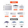 VEVOR Canopy Sidewalls, Fit for 10 x 10 ft Pop Up Canopy Tent, Tent Side Walls with Waterproof and Sunlight Protection Layer for Outdoor Event Tents, Vendor Booths, Camping (4 Sidewalls Only, White)