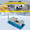 VEVOR Non Swivel Milling Lockdown Vise 4 Inch Precision Bench Clamp 100mm Width Drill Press Clamp 4 Inch Jaw Opening  for Finishing Milling Machines Drilling Machines Precision Parts