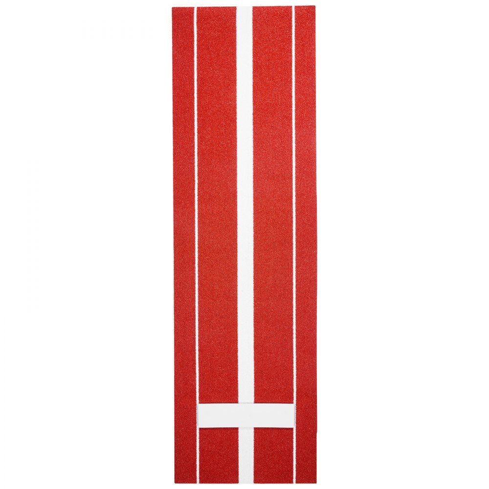 VEVOR Softball Pitching Mat, 10x3 ft Baseball Pitching Rubber Mound, Antifade Turf and Antislip Foam Backing Portable Training Aid, Fastpitch Equipment for Pitchers Indoor Outdoor Practice, Red