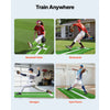 VEVOR Softball Pitching Mat, 10x3 ft Baseball Pitching Rubber Mound, Antifade Turf and Antislip Foam Backing Portable Training Aid, Fastpitch Equipment for Pitchers Indoor Outdoor Practice, Green