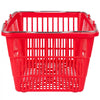VEVOR Shopping Baskets, 12-Pack, Red, Sturdy Polyethylene with Handles and Stand, Size: 16.9"L x 11.8"W x 8.07"H, Suitable for Stores & Groceries - Capacity: 21 L/5.6 Gal
