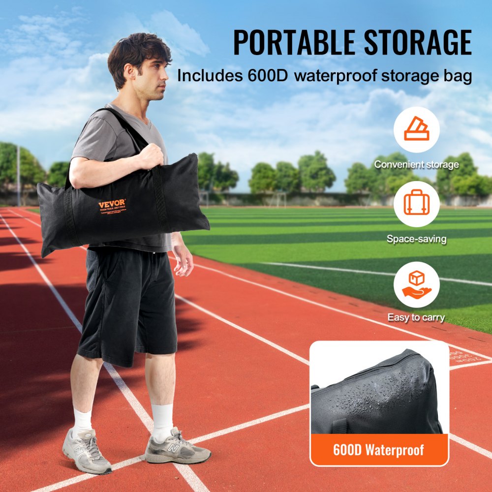 VEVOR I Screen Baseball for Batting Cage, 7x4 ft Baseball & Softball Safety Screen, Body Protector Portable Batting Screen with Carry Bag & Ground Stakes, Baseball Pitching Net for Pitchers Protection