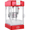 VEVOR Popcorn Maker, 300W Popcorn Popper Machine, 2.5 Oz Kettle Makes 4 QT per Batch, Tabletop Popcorn Maker with PP Door, Includes 2 Scoops and Tray, Movie Theater Style, Red