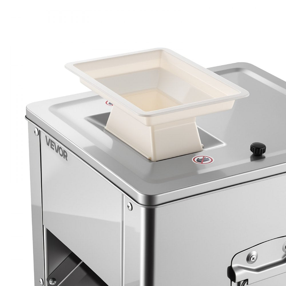 VEVOR Meat Cutting Machine, 350 Lb/H 550W Meat Slicer, 3.5mm Blade Shredder for Kitchen, Restaurant, and Supermarket, 3.5mm Heavy Duty Stainless Steel Blade Shredder, Electric Commercial Food Slicers