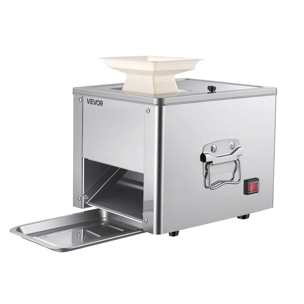 VEVOR Meat Cutting Machine, 350 Lb/H 550W Meat Slicer, 3.5mm Blade Shredder for Kitchen, Restaurant, and Supermarket, 3.5mm Heavy Duty Stainless Steel Blade Shredder, Electric Commercial Food Slicers