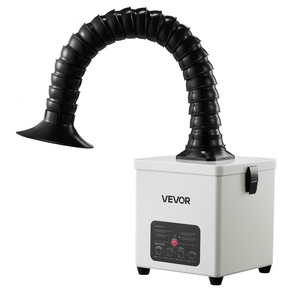 VEVOR Solder Fume Extractor, 3-Stage Filtration Soldering Smoke Absorber with 180 m³/h Strong Suction & 3-Level Airflow, Compact Desktop Brushless Smoke Extractor for Soldering DIY Welding