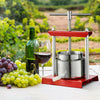 VEVOR Fruit Wine Press, 0.88 Gallon/3.36L, 2 Stainless Steel Barrels, Manual Juice Maker, Cider Apple Grape Tincture Vegetables Honey Olive Oil Making Press with T-Handle for Outdoor, Kitchen and Home