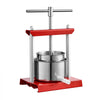 VEVOR Fruit Wine Press, 0.88 Gallon/3.36L, 2 Stainless Steel Barrels, Manual Juice Maker, Cider Apple Grape Tincture Vegetables Honey Olive Oil Making Press with T-Handle for Outdoor, Kitchen and Home
