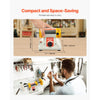 VEVOR Bench Buffer Polisher, 1/2HP Polishing and Buffing Machine, 0 to 8000RPM Benchtop Polisher with 2PCS 4" Cotton Wheel, 3PCS 3" Abrasive Fiber Wheels & Polishing Compound for Metal Jewelry Wood
