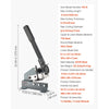 VEVOR Sheet Metal Shear, 6 in Manual Hand Plate Shear, Heavy Duty Mounting Type Sheet Cutter with Solid Steel Frame, High Precision, Extended Handle for Cutting Steel, Copper, Rebar, and Aluminum