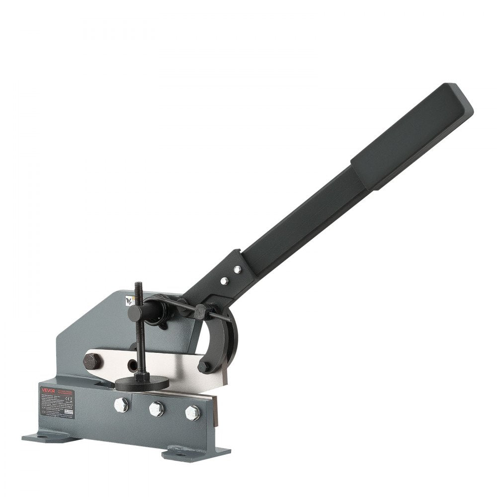 VEVOR Sheet Metal Shear, 6 in Manual Hand Plate Shear, Heavy Duty Mounting Type Sheet Cutter with Solid Steel Frame, High Precision, Extended Handle for Cutting Steel, Copper, Rebar, and Aluminum