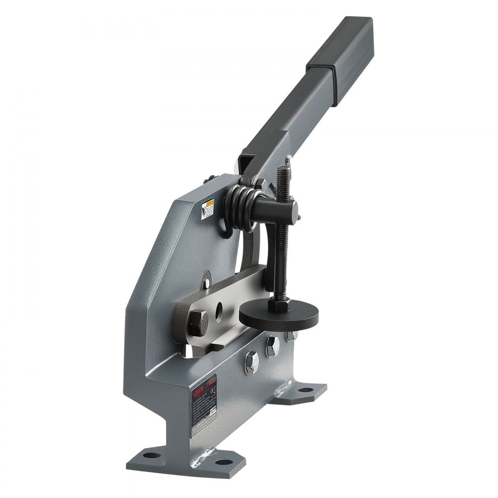 VEVOR Sheet Metal Shear, 6 in Manual Hand Plate Shear, Heavy Duty Mounting Type Sheet Cutter with Solid Steel Frame, High Precision, Extended Handle for Cutting Steel, Copper, Rebar, and Aluminum