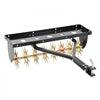 VEVOR Tow Behind Plug Aerator, 32 in Lawn Spike Aerator with Universal Hitch, Heavy Duty & Rust-Resistant, Pull Behind Spike Aerator Tool with Folded Edge Tray, for Farmland & Garden Tractors