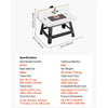 VEVOR Benchtop Router Table, 24 in x 15.7 in, Bench Top Routing Table with Adjustable Fence, MDF Top, Sturdy Metal Base, 2-1/2 in Dust Collection Port, Compatible with Routes & Various Drill Bits