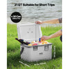 VEVOR Portable Cooler, 21 QT Hard Cooler with Ice Retention, Heavy-Duty Handles and Strap, Lightweight Rigid Material Insulated Portable Cooler, Suitable for Family Picnics and Short Trips