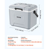 VEVOR Hard Cooler, 24QT Portable Cooler, Leak-Resistant Coolbox Keeps Contents Cool for 48 Hours, Insulated Chests with Ice Retention and Heavy-Duty Handle, Ultra-Light for Camping, Concerts, Sports
