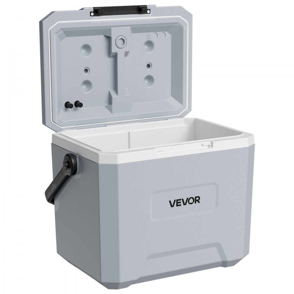 VEVOR Hard Cooler, 24QT Portable Cooler, Leak-Resistant Coolbox Keeps Contents Cool for 48 Hours, Insulated Chests with Ice Retention and Heavy-Duty Handle, Ultra-Light for Camping, Concerts, Sports