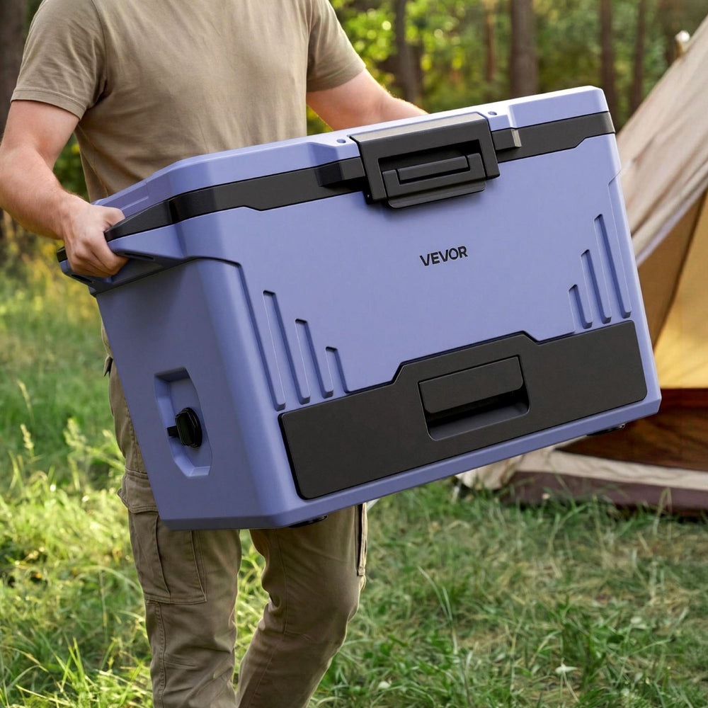 VEVOR Hard Cooler, 50QT Portable Cooler, Leak-Resistant Coolbox Keeps Contents Cool for 48 Hours, Insulated Chests with Ice Retention and Heavy-Duty Handle, Ultra-Light for Camping, Concerts, Sports
