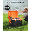 VEVOR Portable Cooler, 63 QT Hard Cooler with Ice Retention, Heavy-Duty Handles and Cup Holder, Lightweight Rigid Material Insulated Portable Cooler, Suitable for Family Picnics and Long Trips