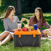 VEVOR Portable Cooler, 63 QT Hard Cooler with Ice Retention, Heavy-Duty Handles and Cup Holder, Lightweight Rigid Material Insulated Portable Cooler, Suitable for Family Picnics and Long Trips