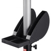 VEVOR Bench Grinder Stand, Bench Grinder Vise Floor Pedestal with 12" x 10" Mounting Plate, 5-Level Height Adjustable Pedestal Stand with Grinding Wheel Storage Compartment & Heavy-Duty Cast Iron Base