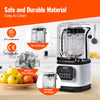 VEVOR Professional Blender with Shield, Commercial Countertop Blenders, 68 oz Plastic Jar Blender Combo, Stainless Steel 9 Speed & 5 Functions Blender, for Shakes, Smoothies, Peree, and Crush Ice, White