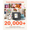 VEVOR Vinyl Cutting Machine, 12 in, Button and Screen Controlled Vinyl Cutter, 20000+ Built-in Design Resources, Compatible with Mac, Windows, Android and iOS, for Creating Customized Crafts Cards