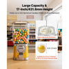 VEVOR Gumball Machine for Kids, 17"H Home Candy Vending Machine, PC Gumball Dispenser, Bubble Gum Machine for Game Stores, Coin Operated Gumball Bank for Toy Capsules Bouncy Balls Candy, Yellow