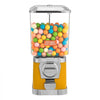 VEVOR Gumball Machine for Kids, 17"H Home Candy Vending Machine, PC Gumball Dispenser, Bubble Gum Machine for Game Stores, Coin Operated Gumball Bank for Toy Capsules Bouncy Balls Candy, Yellow