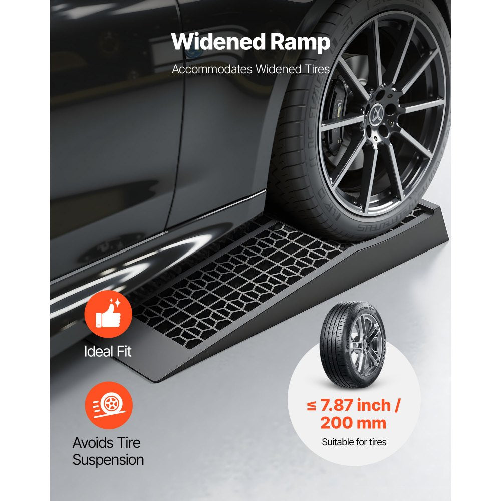 VEVOR Car Ramps, 4 PCS 20000 lbs GVW Capacity, 2.56 in Lift Height, Portable Low Profile Car Service Ramps for Home Garage Maintenance & Oil Changes, Heavy Duty for Low Chassis Vehicle & Support Jack