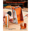 VEVOR Pocket Hole Jig Kit, 1/2 to 1-1/2 in Adjustable, Jig Pocket Hole System with Toolcase, C-Clamp, Step Drill, Hex Wrench, Drill Stop Ring, Square Drive Bit, Reinforced Metal Frame, for Woodworking