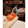 VEVOR Pocket Hole Jig Kit, 1/2 to 1-1/2 in Adjustable, Jig Pocket Hole System with Toolcase, C-Clamp, Step Drill, Hex Wrench, Drill Stop Ring, Square Drive Bit, Reinforced Metal Frame, for Woodworking