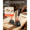 VEVOR Pocket Hole Jig Kit, 1/2" to 1-1/2" Adjustable, Lightweight Jig Pocket Hole System with Dust Collection Adapter, Detachable Guide Block, Drill Bit, Stop Collar, Easy Adjusting, for Woodworking