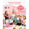VEVOR Cotton Candy Machine Commercial, 1000W Electric Candy Floss Maker, Easy Use with 15 inch Stainless Steel Bowl and Sugar Scoop, Makes Hard Candy for Home Kids Birthday, Family Party, Pink
