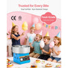 VEVOR Cotton Candy Machine Commercial, 1000W Electric Candy Floss Maker, Easy Use with 15 inch Stainless Steel Bowl and Sugar Scoop, Makes Hard Candy for Home Kids Birthday, Family Party, Blue