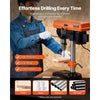 VEVOR 8 in Benchtop Drill Press, 2.5A Induction Motor, Tabletop Drilling Machine with 620 / 1140 / 1740 / 2340 / 3100 RPM Adjustable Speed, 0-45° Tilting Worktable, LED Work Light, for Wood Metal