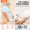 VEVOR Hair Steamer, 2-in-1 Professional Hair & Facial Steamer with Detachable Bonnet Hood, Nano Ionic & UV Ozone Face Steamer with 360° Rotatable Sprayer for Salon Spa Home Beauty