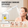 VEVOR Hair Steamer, 2-in-1 Professional Hair & Facial Steamer with Detachable Bonnet Hood, Nano Ionic & UV Ozone Face Steamer with 360° Rotatable Sprayer for Salon Spa Home Beauty