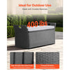 VEVOR Outdoor Storage Bench, 2-Person PE Rattan Storage Bench, 40 Gal Deck Box with Cushion & Side Handle, Supports up to 400 lbs, Weatherproof Outdoor Seating & Porch Decor for Patio Garden Balcony