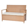 VEVOR Outdoor Storage Bench, 2-Person PE Rattan Storage Bench, 70 Gal Deck Box with Cushion, Supports up to 265 lbs, Weatherproof Outdoor Seating & Porch Decor for Patio Garden Balcony Yard