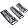 VEVOR Portable Socket Organizer Tray, 3-Piece Metric & SAE Socket Organizer Set, 1/4'', 3/8'' and 1/2'' Heavy-Duty Socket Holder with Handle & Magnetic Base for Tool Box Drawer, Hold up to 76 Sockets