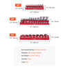 VEVOR Magnetic Socket Organizer Set, 3PCS Magnetic Socket Holder, 1/4'', 3/8'' & 1/2'' SAE Socket Trays with Clear Labels, Hold up to 68PCS Standard & Deep Sockets, Red (Sockets Not Included)