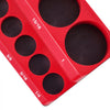 VEVOR Magnetic Socket Organizer Set, 3PCS Magnetic Socket Holder, 1/4'', 3/8'' & 1/2'' SAE Socket Trays with Clear Labels, Hold up to 68PCS Standard & Deep Sockets, Red (Sockets Not Included)