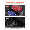 VEVOR Magnetic Socket Organizer Set, 6PCS Socket Holder, 1/4'', 3/8'' & 1/2'' Metric SAE Socket Trays with Clear Labels, Hold up to 143PCS Standard & Deep Sockets, Blue & Red (Sockets Not Included)