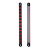 VEVOR Socket Organizer Rail Set, 3PCS Metric & SAE Aluminum Socket Organizers, 1/4'', 3/8'' & 1/2'' Heavy-Duty Socket Holder with 360° Rotating Clips for Tool Box, Hold up to 40 Sockets, Red & Black