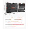 VEVOR Socket Set, 163 Pieces, 3/8 & 1/4 & 1/2 inch Drive Socket Tool Set, SAE and Metric, Deep and Standard, Mechanic Tool Kit with Storage Case, Chrome Plated CR-V Alloy Steel, for Automotive Repair