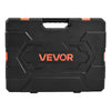 VEVOR Socket Set, 163 Pieces, 3/8 & 1/4 & 1/2 inch Drive Socket Tool Set, SAE and Metric, Deep and Standard, Mechanic Tool Kit with Storage Case, Chrome Plated CR-V Alloy Steel, for Automotive Repair